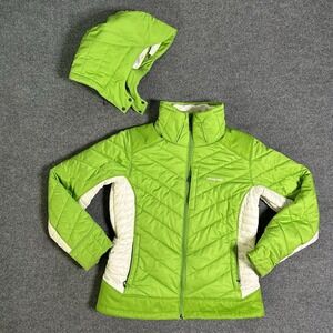 Patagonia Jacket Womens Large Green Rubicon Rider Winter Cost Detach‎ Hood